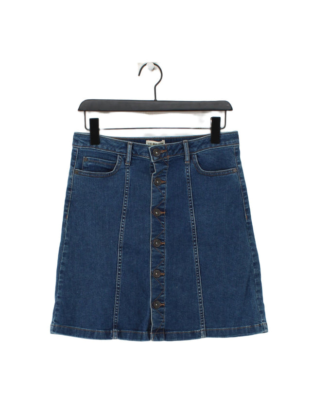 Indigo Women's Mini Skirt UK 10 Blue Cotton with Elastane