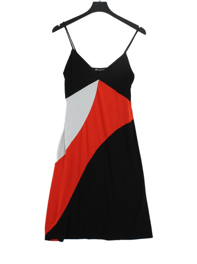 Zara Women's Midi Dress S Multi Polyester with Elastane