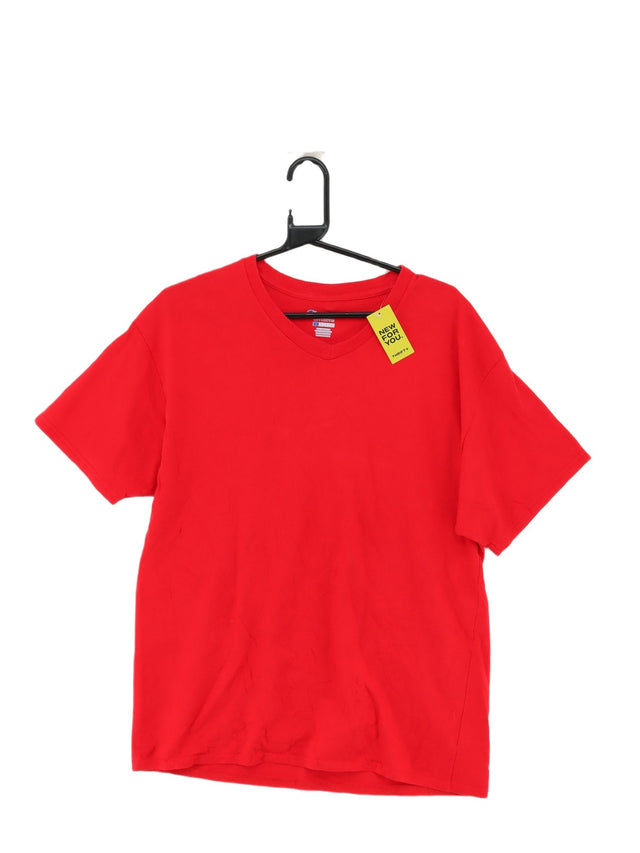 Vintage Champion Men's T-Shirt L Red 100% Cotton