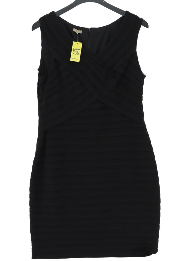 M&Co Women's Midi Dress UK 16 Black Polyester with Elastane