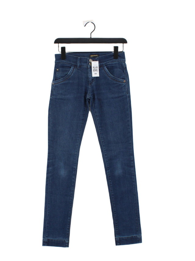 Miss Sixty Women's Jeans W 24 in Blue Cotton with Elastane