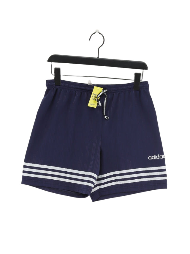 Adidas Men's Shorts W 31 in Blue 100% Polyester