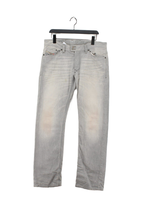 Diesel Men's Jeans W 34 in; L 32 in Grey 100% Cotton