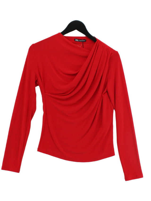 Zara Women's Top M Red Elastane with Polyester
