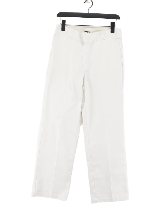 Dickies Women's Trousers W 31 in White 100% Other