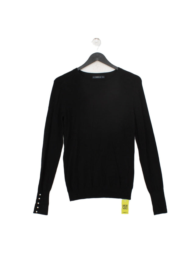 Zara Knitwear Women's Jumper M Black 100% Viscose