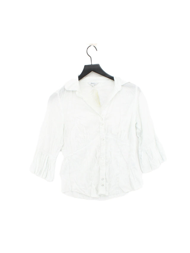 M&Co Women's Shirt UK 12 White 100% Cotton