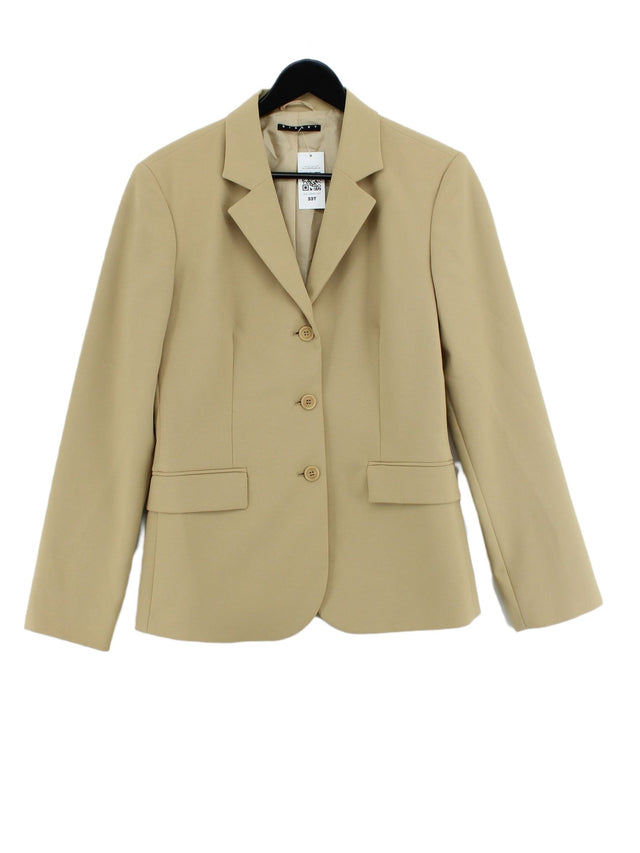 Sisley Women's Blazer UK 12 Cream 100% Polyester