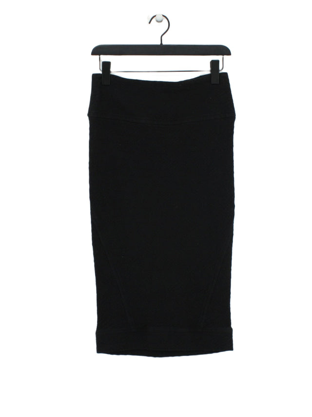 IRO Women's Midi Skirt UK 10 Black Acrylic with Cotton, Elastane, Polyester