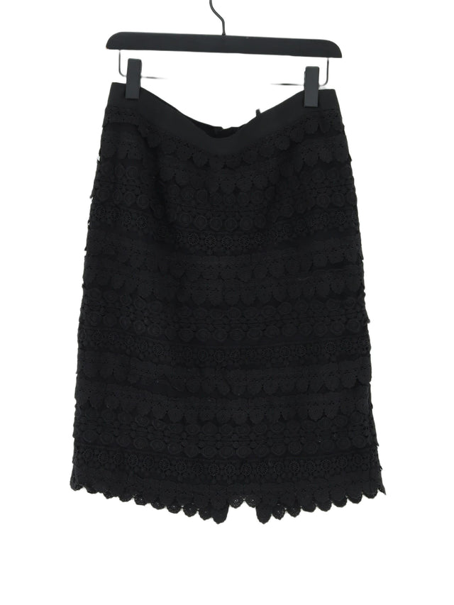 Next Women's Midi Skirt UK 12 Black 100% Cotton