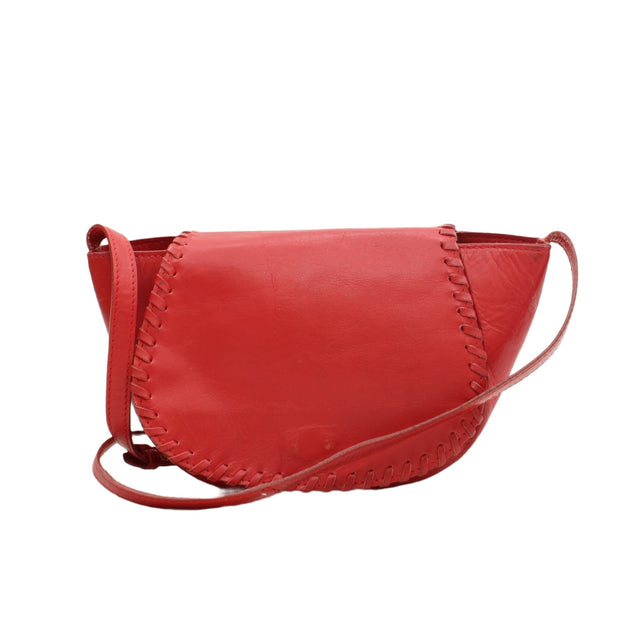 Oliver Bonas Women's Bag Red Leather with Polyester
