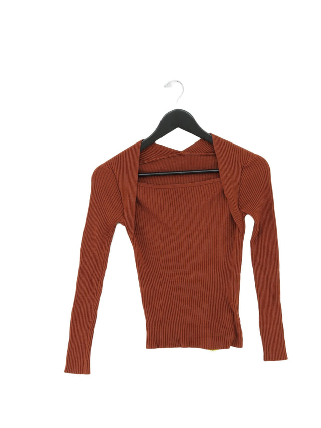 Commense Women's Top S Brown 100% Other