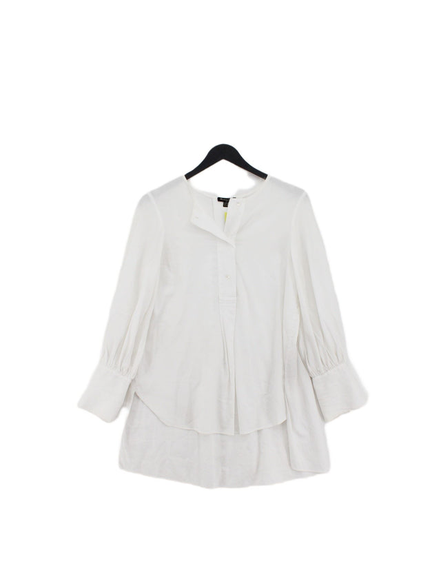 Massimo Dutti Women's Blouse UK 6 White 100% Cotton
