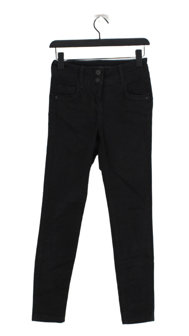 Next Women's Jeans UK 8 Black Cotton with Elastane, Polyester