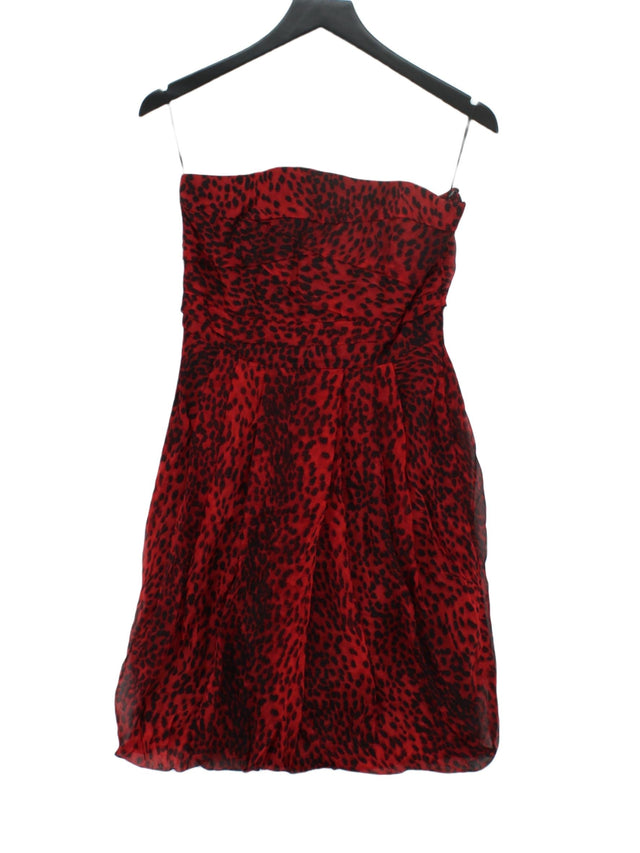 Zara Basic Women's Midi Dress S Red Silk with Other