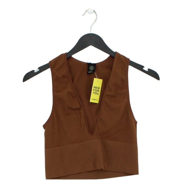 Urban Outfitters Women's Top M Brown Polyamide with Elastane