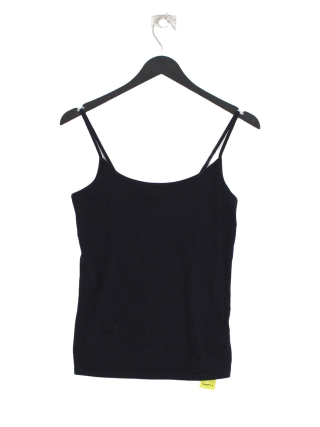Next Women's T-Shirt UK 10 Black Cotton with Elastane