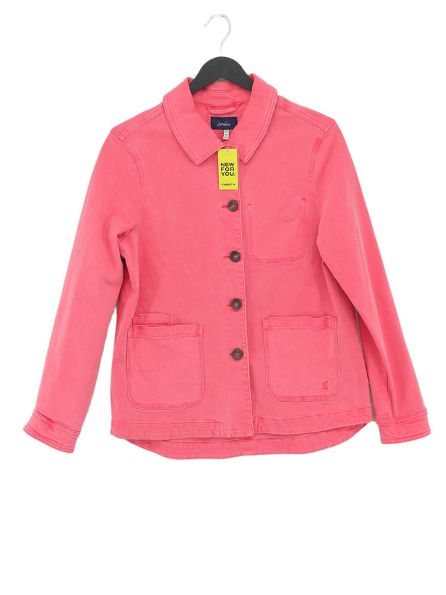 Joules Women's Blazer UK 10 Pink Cotton with Elastane, Polyester
