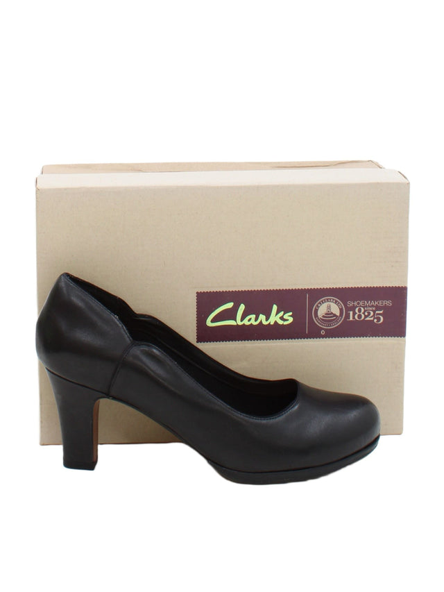 Clarks Women's Heels UK 7.5 Black 100% Other