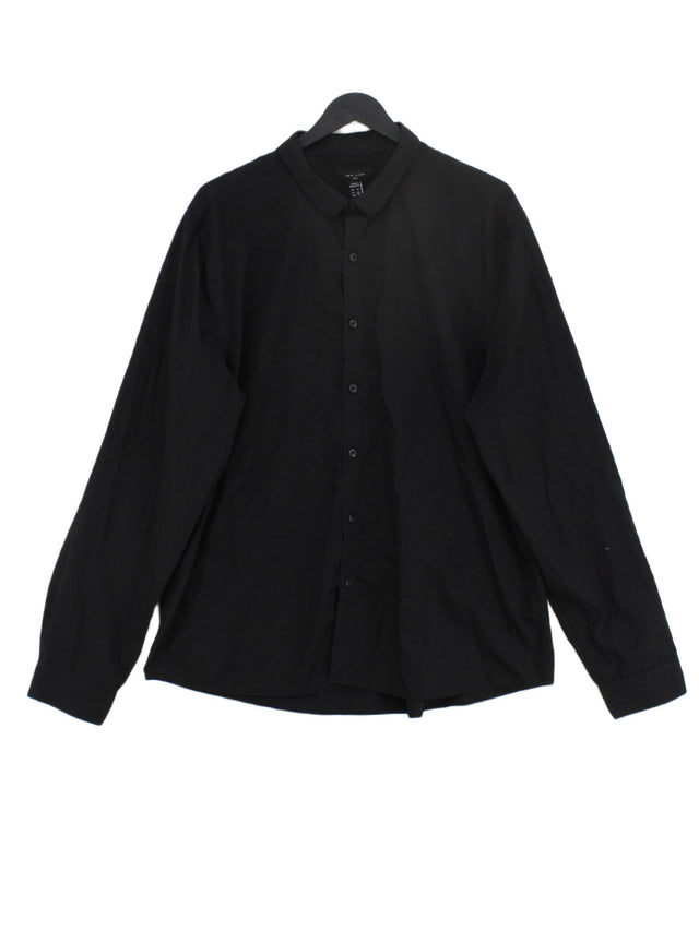 New Look Men's Shirt XL Black Polyester with Cotton