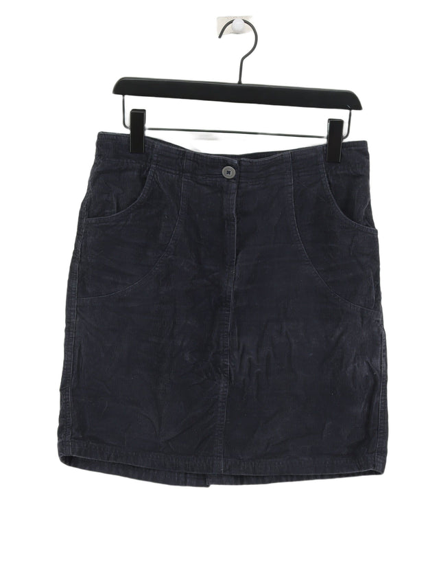 Crew Clothing Women's Midi Skirt UK 10 Blue 100% Cotton
