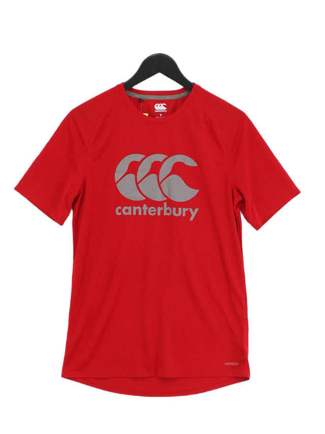Canterbury Men's T-Shirt M Red 100% Polyester