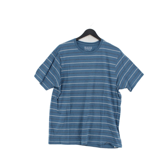 Maine Men's T-Shirt M Blue 100% Cotton