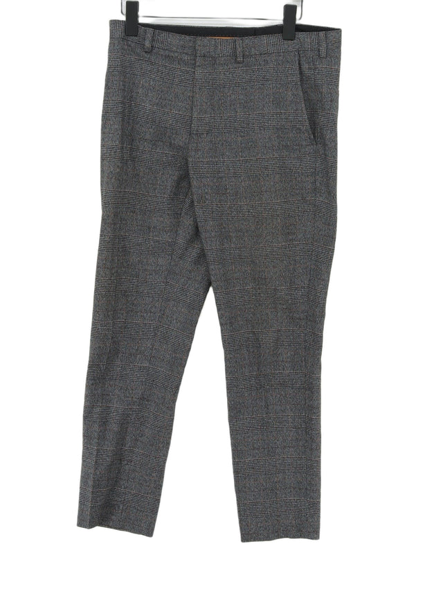 Burton Women's Suit Trousers W 32 in Grey Polyester with Elastane