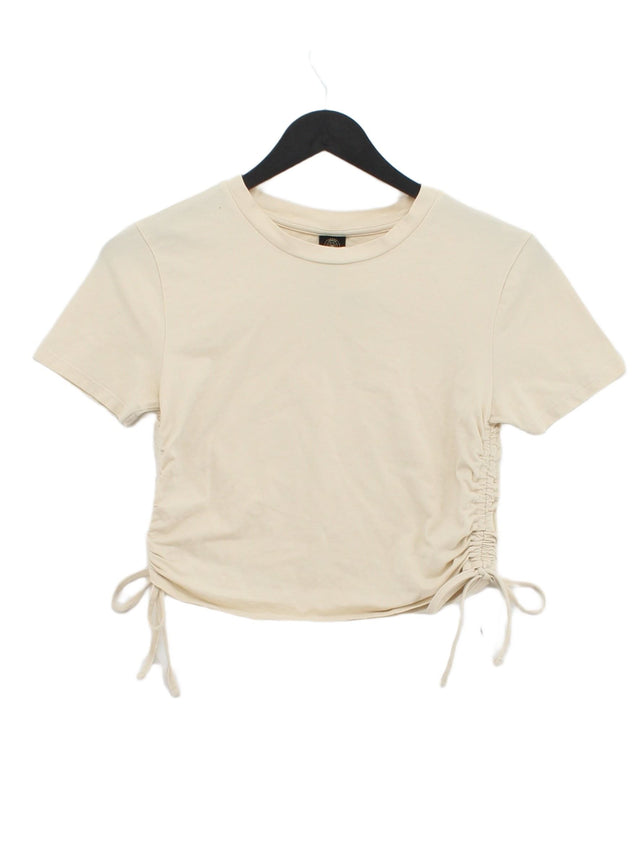 Urban Outfitters Women's Top M Cream Cotton with Elastane