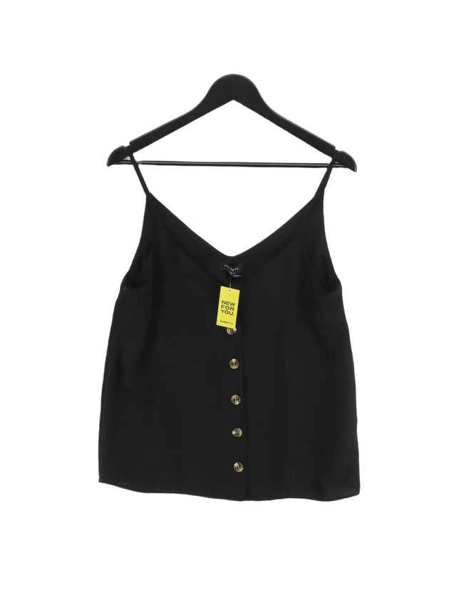 New Look Women's T-Shirt UK 12 Black 100% Polyester