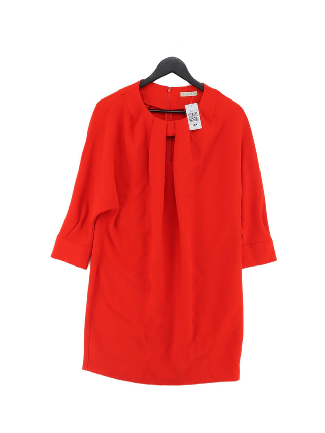 Whistles Women's Midi Dress UK 12 Red 100% Polyester