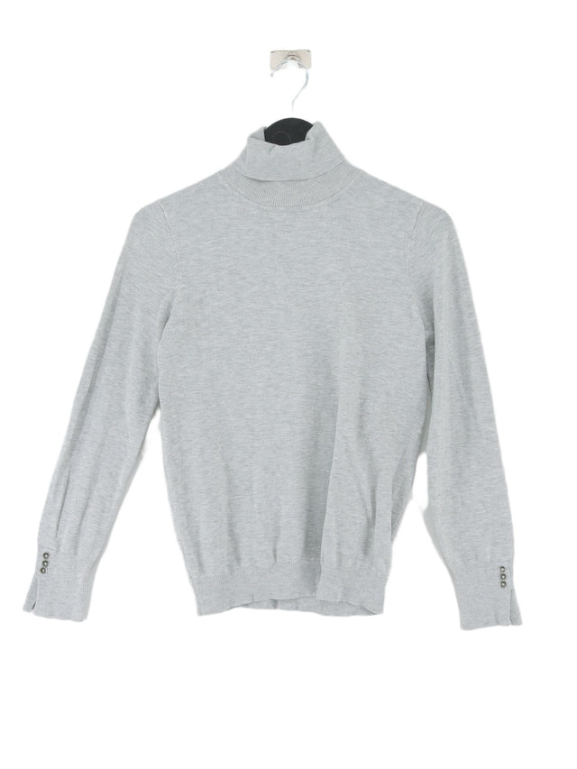 M&Co Women's Jumper UK 10 Grey Viscose with Nylon