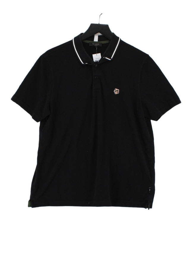 Ted Baker Men's Polo Chest: 42 in Black 100% Cotton