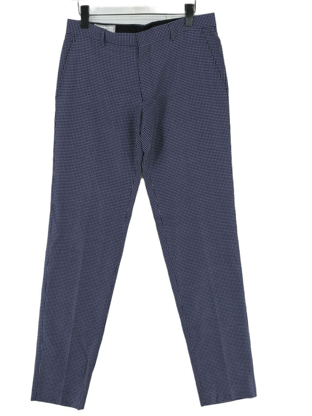 Ami Women's Suit Trousers UK 12 Blue 100% Wool