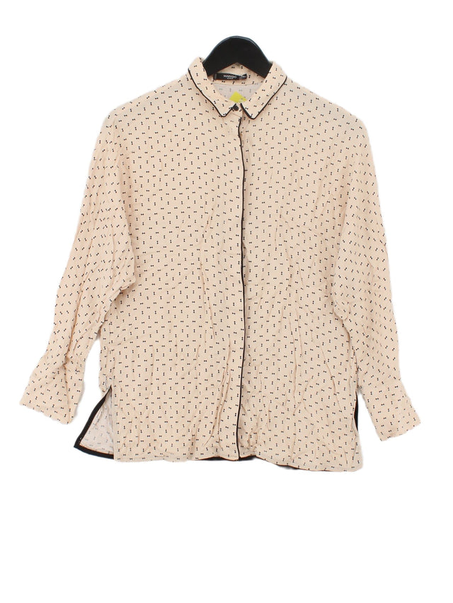 Mango Women's Shirt S Cream 100% Viscose