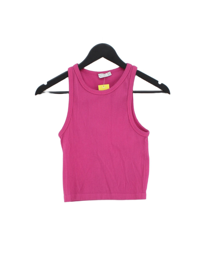 Stradivarius Women's T-Shirt XS Pink 100% Other