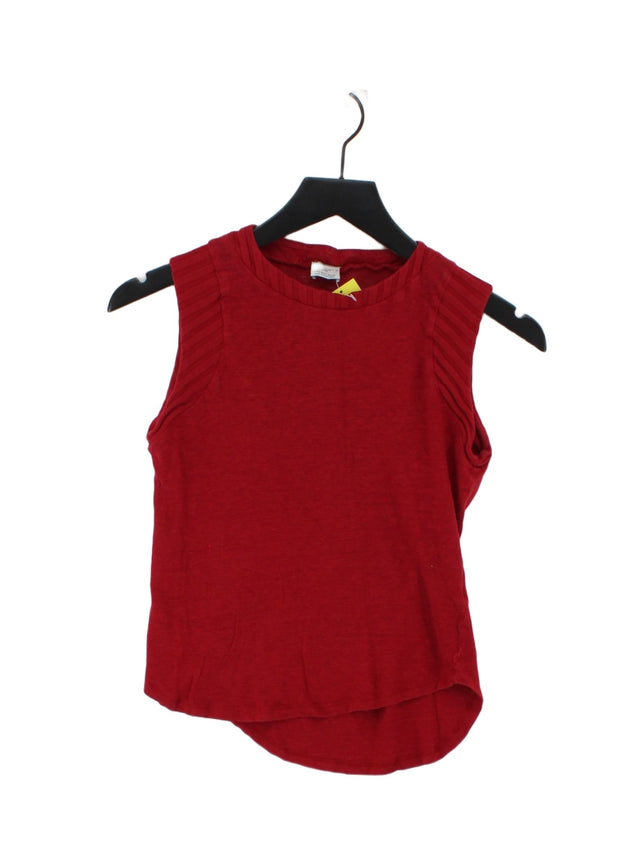 Zara Women's Top S Red Cotton with Elastane