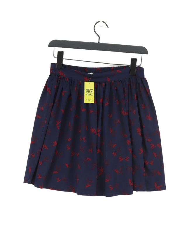 New Look Women's Mini Skirt UK 14 Blue 100% Polyester