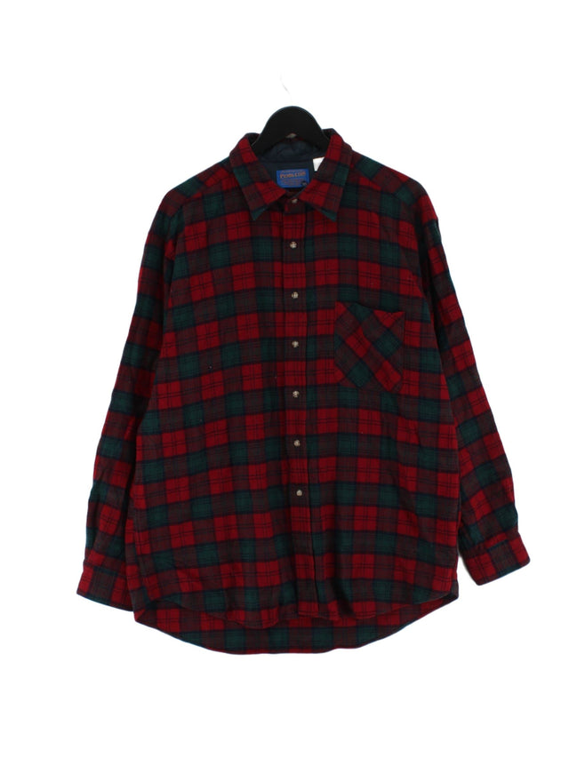 Pendleton Men's Shirt XL Red 100% Wool