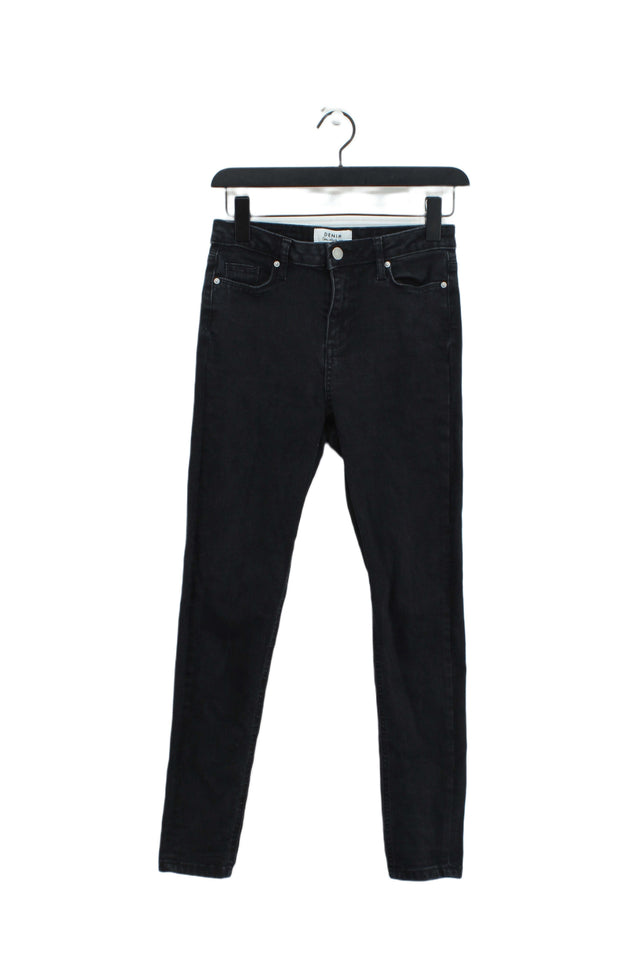 Miss Selfridge Women's Jeans UK 8 Black Cotton with Polyester, Elastane