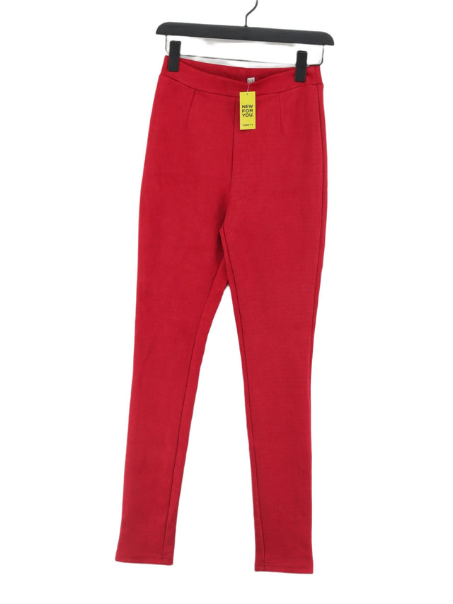 Oh Polly Women's Suit Trousers UK 10 Red Other with Polyester, Spandex