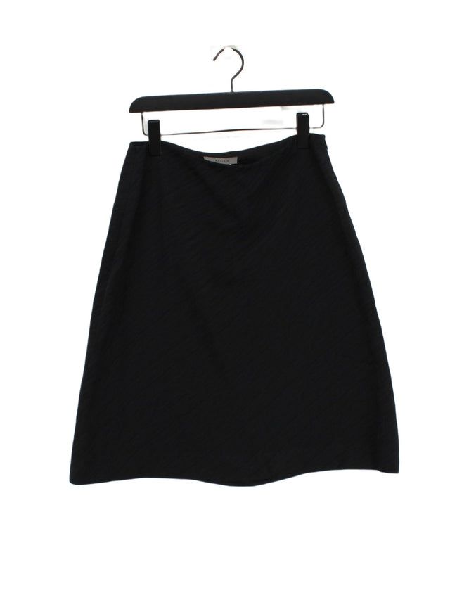 Jaeger Women's Midi Skirt UK 10 Black Other with Cotton, Polyamide, Viscose
