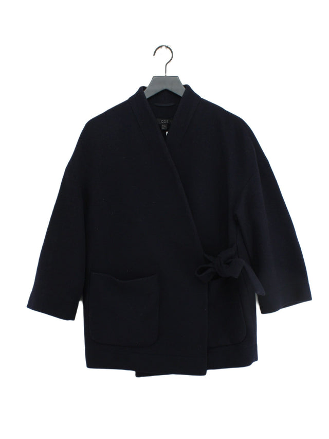 COS Women's Coat XS Blue Wool with Polyamide