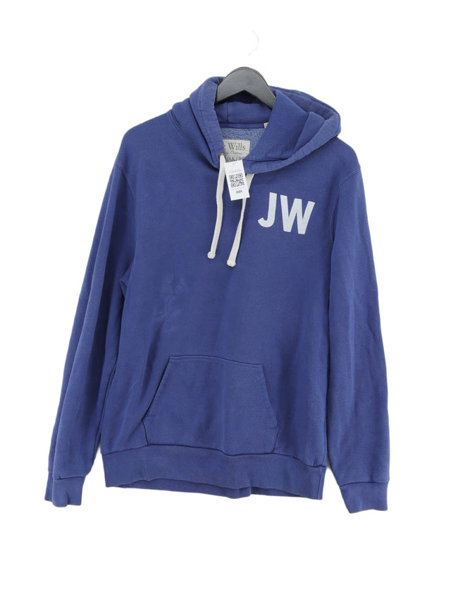 Jack Wills Men's Hoodie XL Blue Cotton with Polyester
