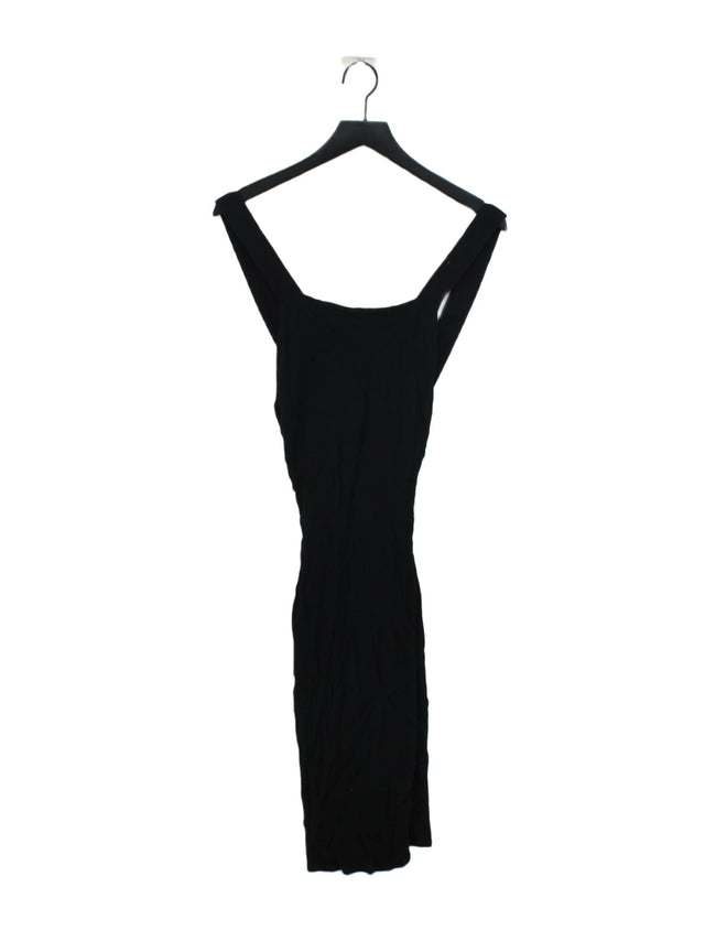 Reformation Women's Midi Dress UK 10 Black Rayon with Viscose