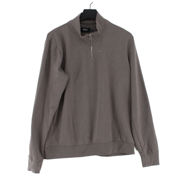 Burton Men's Jumper L Grey Cotton with Polyester