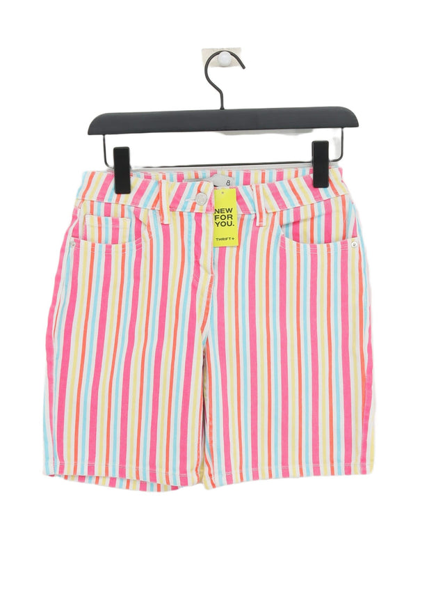 Next Women's Shorts UK 8 Multi Cotton with Elastane