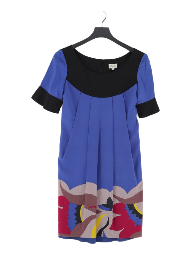 Temperley London Women's Midi Dress UK 10 Blue 100% Silk