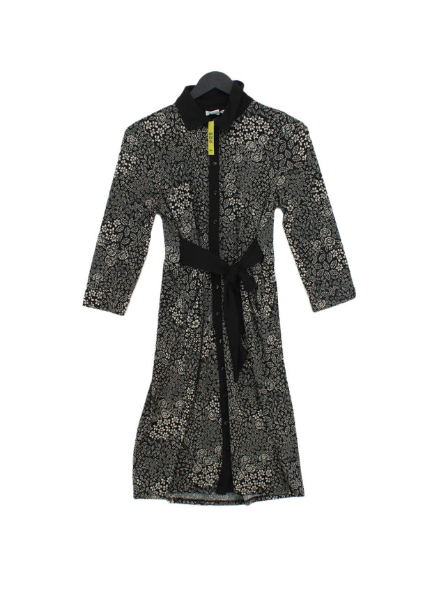 Monsoon Women's Midi Dress UK 8 Black Polyester with Elastane