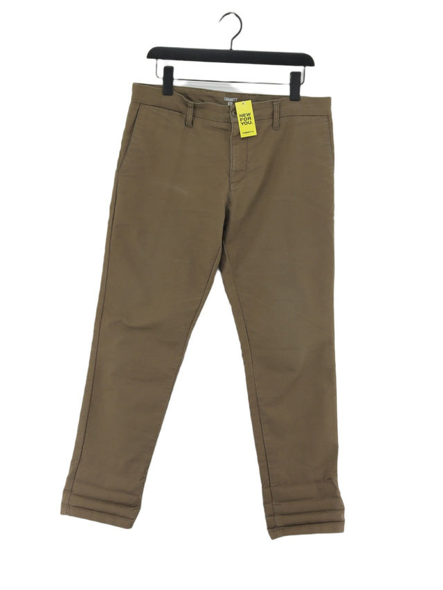 Carhartt Men's Trousers W 34 in; L 30 in Green Cotton with Polyester